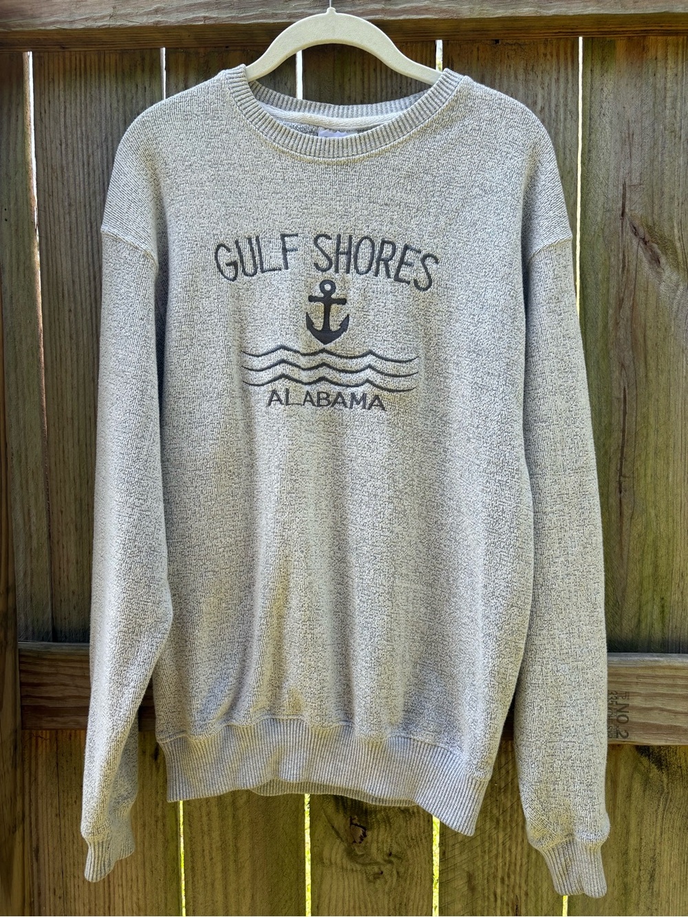 Light Gray Gulf Shores Alabama Graphic Crewneck Sweater